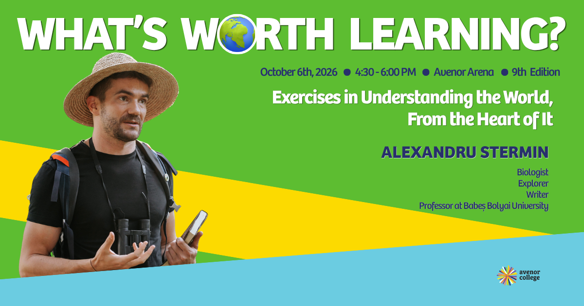 What do we discover about ourselves when we see the world through another person’s eyes? Alexandru Stermin, guest speaker at Avenor College for a New “What’s Worth Learning?” conference